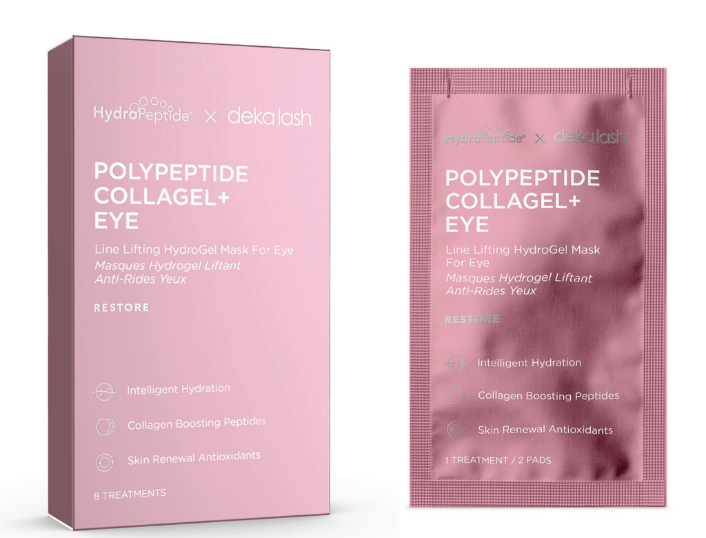 Hydropeptide x Deka Lash polypeptide collagel+ under eye mask packaging