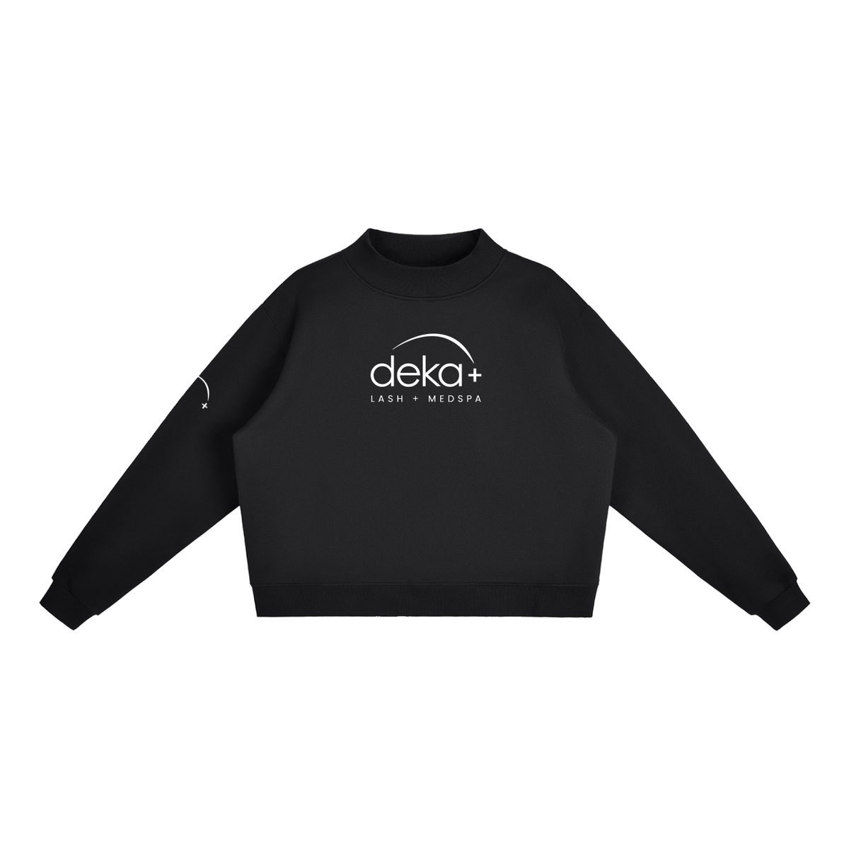 Deka+ Got My Glow – Essential Fleece Mock-Neck Crew Sweatshirt