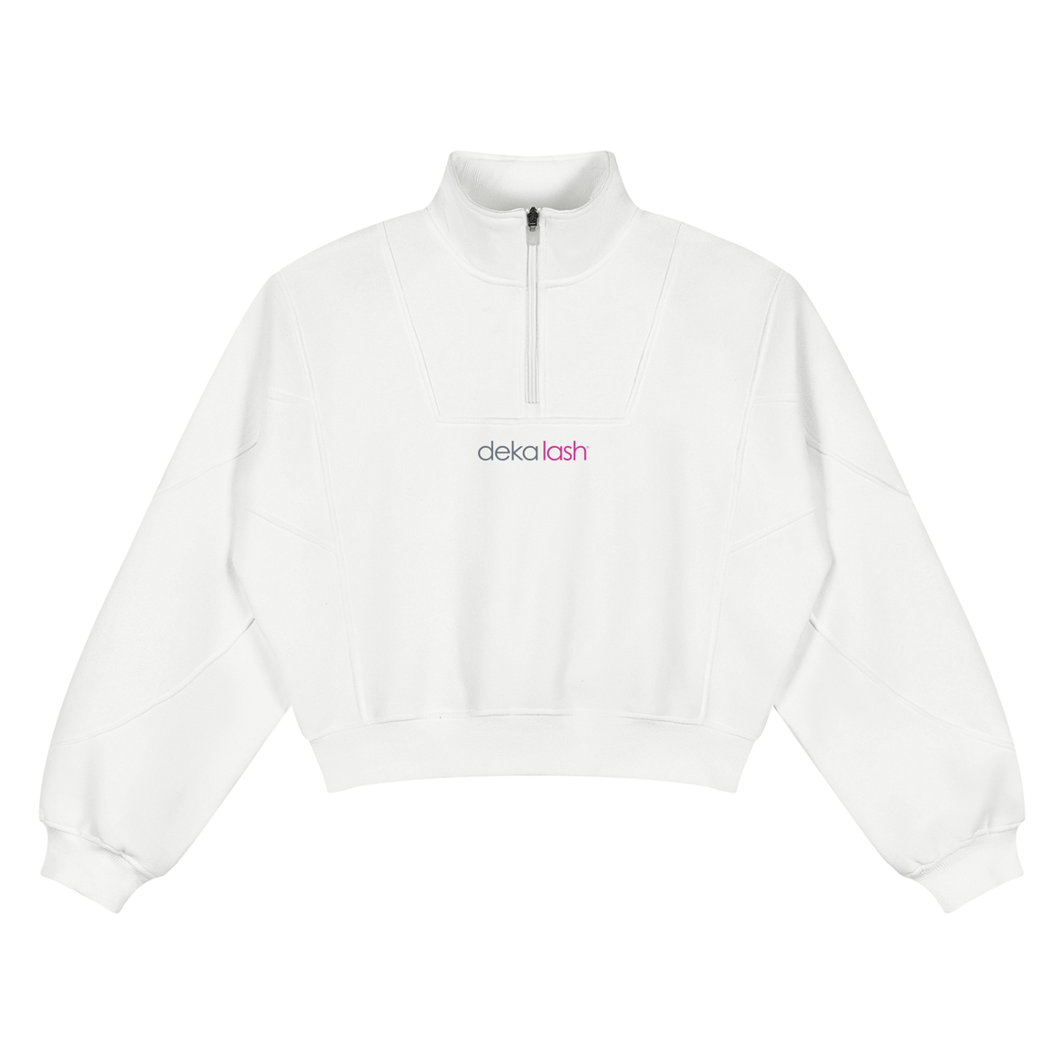Hello Beautiful - Women’s Loose Fleece Quarter-Zip Sweatshirt